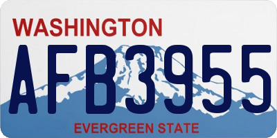 WA license plate AFB3955