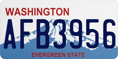 WA license plate AFB3956