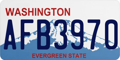 WA license plate AFB3970