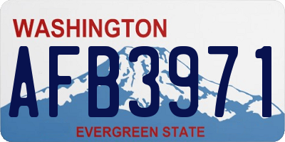 WA license plate AFB3971