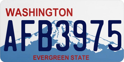 WA license plate AFB3975
