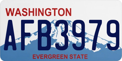 WA license plate AFB3979