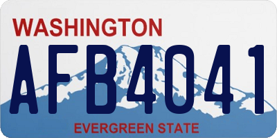 WA license plate AFB4041
