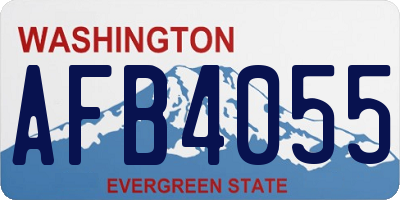 WA license plate AFB4055