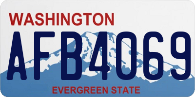 WA license plate AFB4069