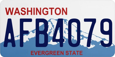 WA license plate AFB4079