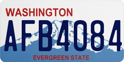 WA license plate AFB4084
