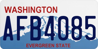 WA license plate AFB4085