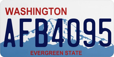 WA license plate AFB4095