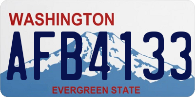 WA license plate AFB4133