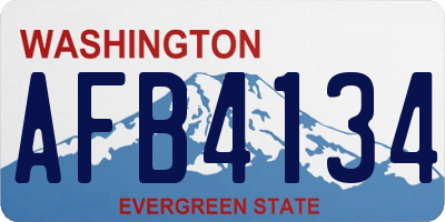 WA license plate AFB4134