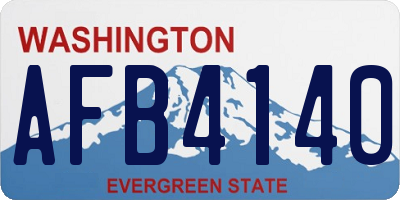 WA license plate AFB4140