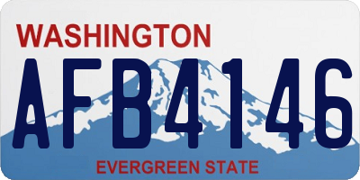 WA license plate AFB4146