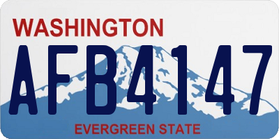 WA license plate AFB4147