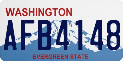 WA license plate AFB4148