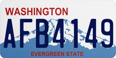 WA license plate AFB4149