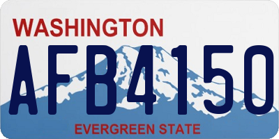 WA license plate AFB4150
