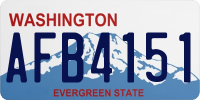 WA license plate AFB4151