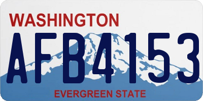 WA license plate AFB4153