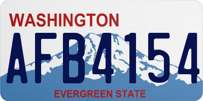 WA license plate AFB4154