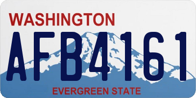 WA license plate AFB4161