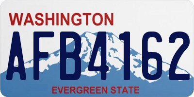 WA license plate AFB4162