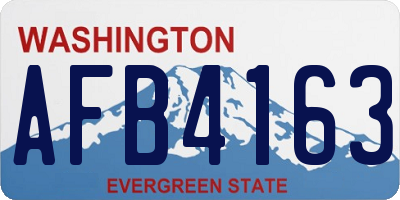WA license plate AFB4163