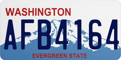 WA license plate AFB4164