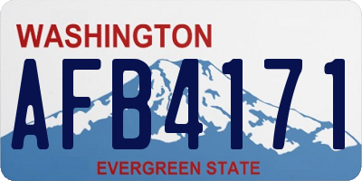 WA license plate AFB4171