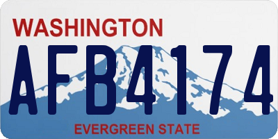 WA license plate AFB4174
