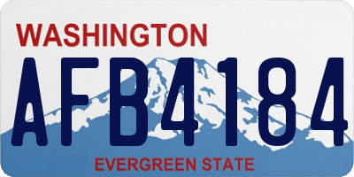 WA license plate AFB4184