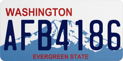 WA license plate AFB4186