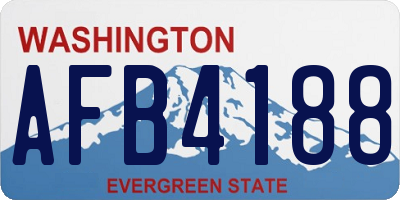 WA license plate AFB4188