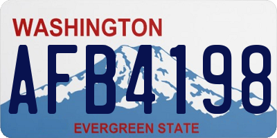 WA license plate AFB4198