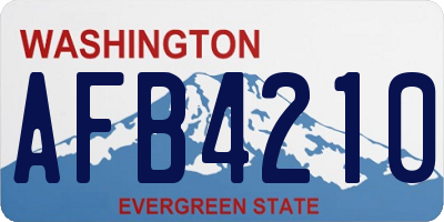 WA license plate AFB4210