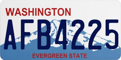 WA license plate AFB4225