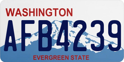 WA license plate AFB4239