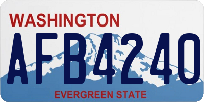 WA license plate AFB4240