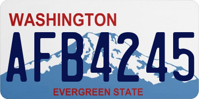 WA license plate AFB4245