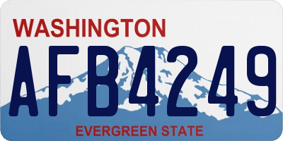 WA license plate AFB4249