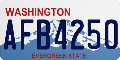 WA license plate AFB4250