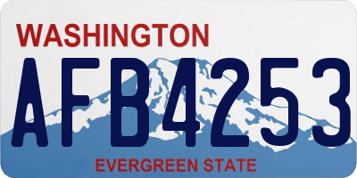 WA license plate AFB4253