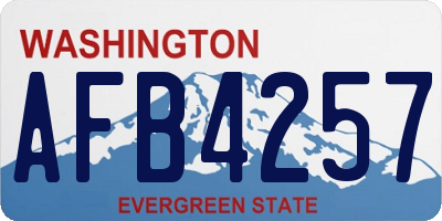 WA license plate AFB4257