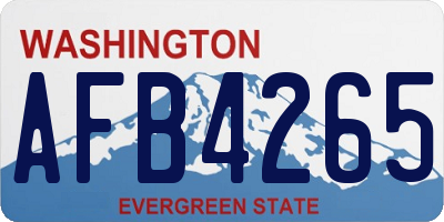 WA license plate AFB4265