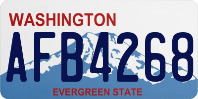 WA license plate AFB4268