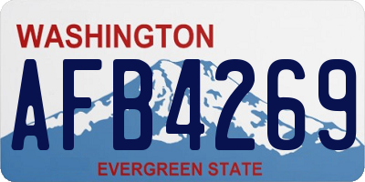 WA license plate AFB4269
