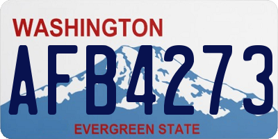WA license plate AFB4273