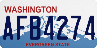WA license plate AFB4274
