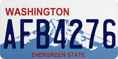 WA license plate AFB4276