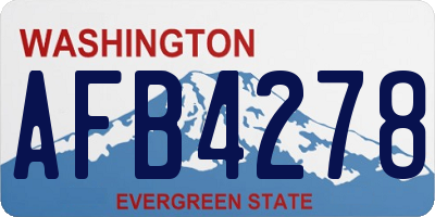 WA license plate AFB4278